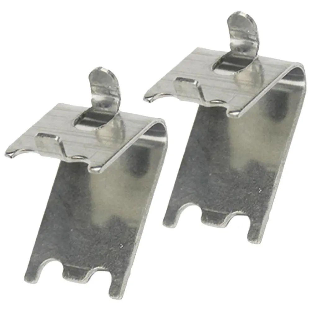 2Pcs Stainless Steel Freezer Clip Hooks Robust Fridge Shelf Support Clips for Refrigerator Glass Shelf Stabilization Tool