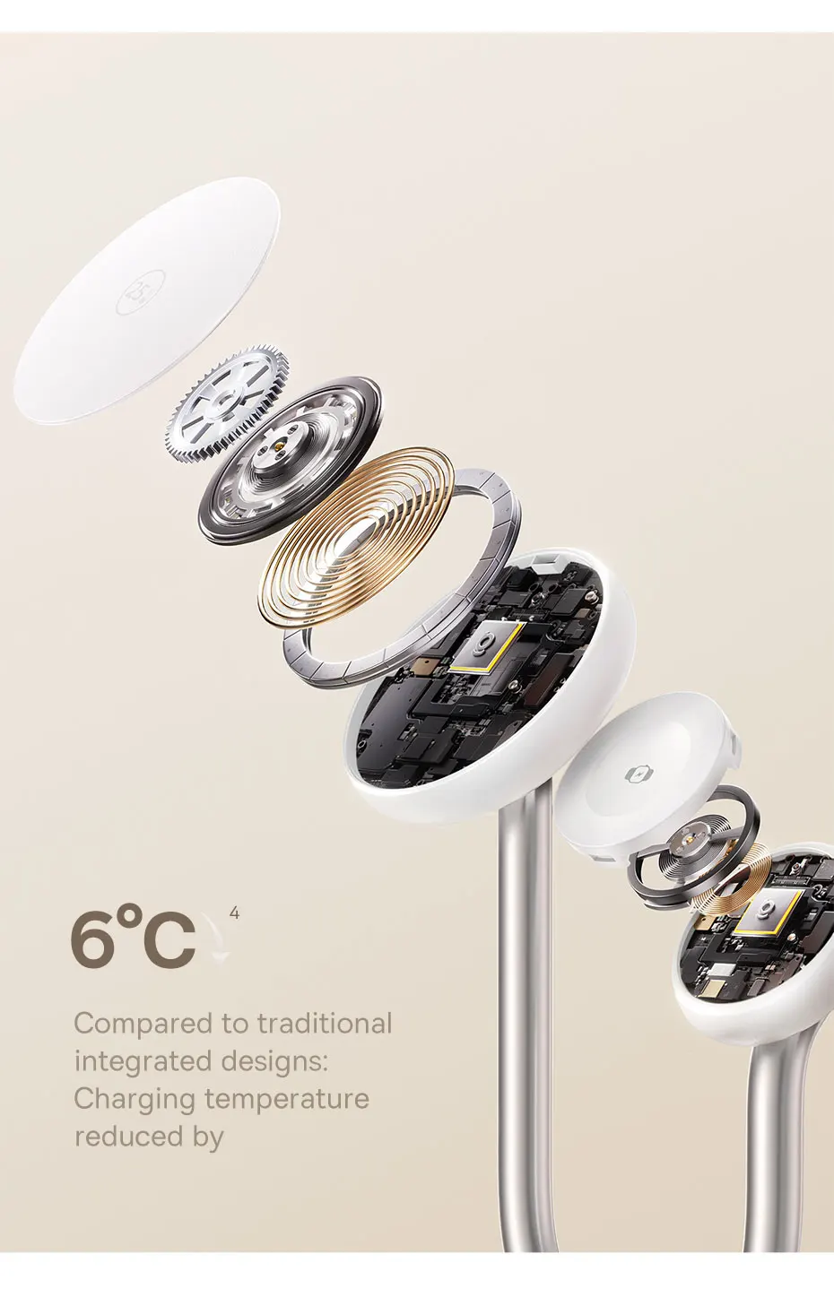Baseus 3-in-1 Qi2 Magnetic Wireless Charger Stand 25W