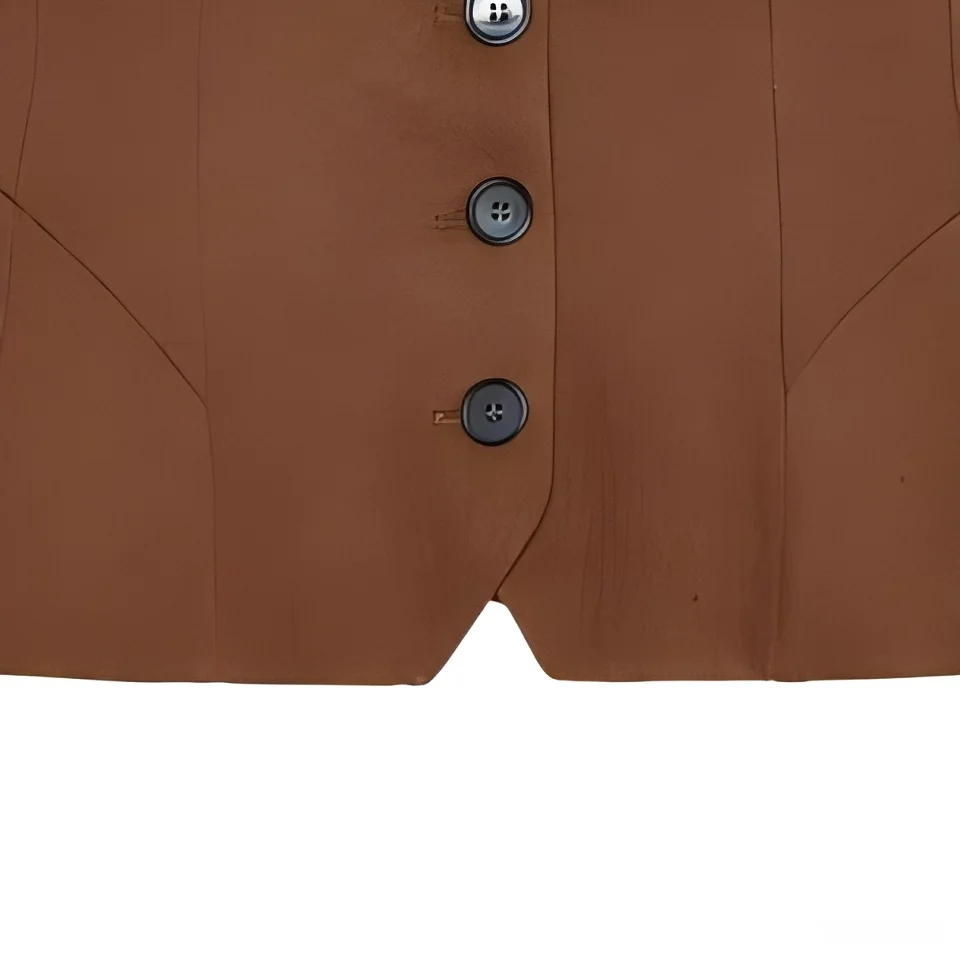 

Jiangsu Warehouse ip Summer Commute Loose Fit Button up Linen Blend Svel Vest Single Button Pure Color Casual Wom...