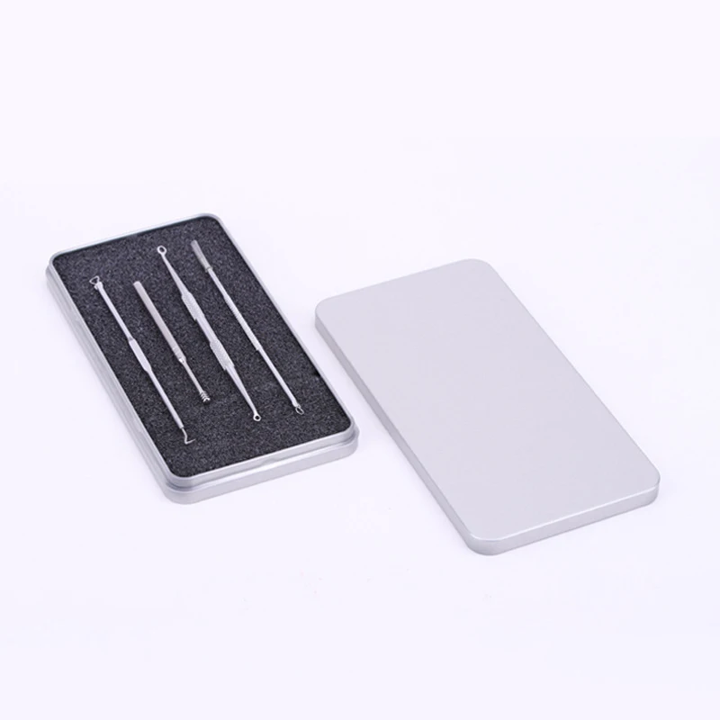 Eyelashes Tweezers Box Exquisite Tinplate Protection Storage Box Eyelash Lash Extension Beauty Pencil Case Makeup Tools