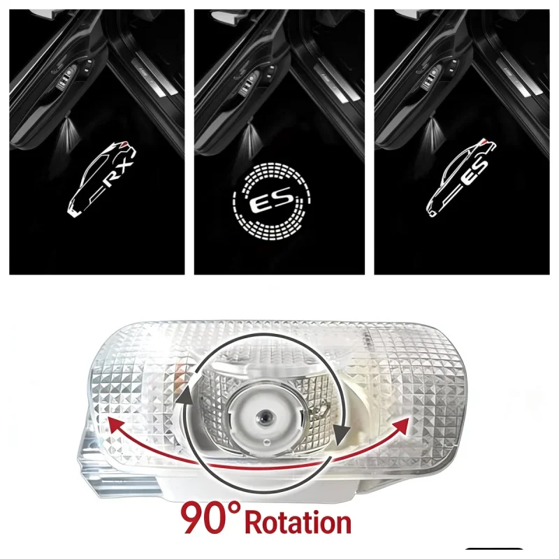 LED Car Door Ghost Shadow Welcome Light Bulbs Accessories for Lexus CT RC 350 300h 330 400 RX270 350 450h ES GS GX IS LS LX 460