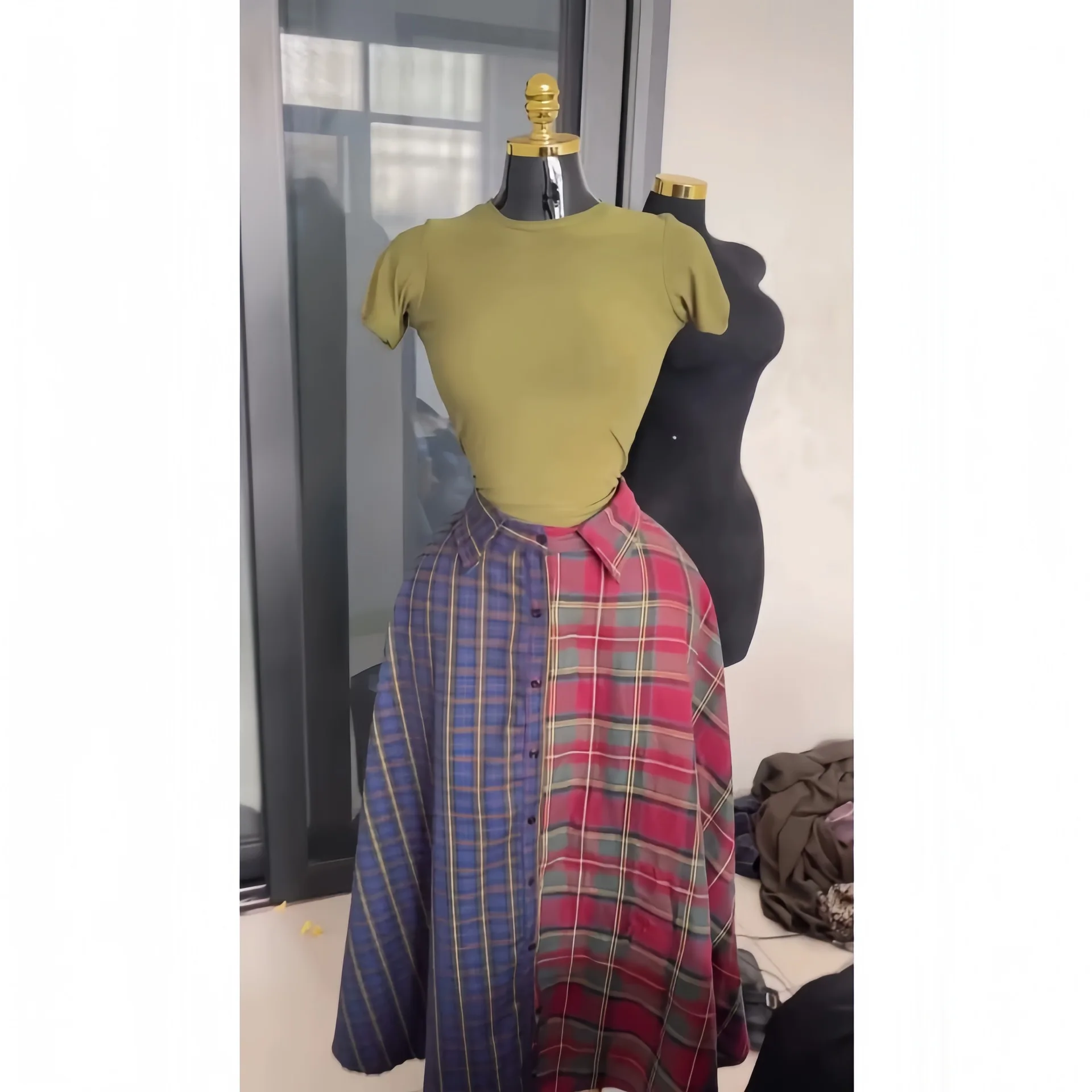 2026 Summary Design Patchwork Plate Shirt And Skirt Elegant And Multifunctional Long Clothes For Women. Evening Dresses Robe