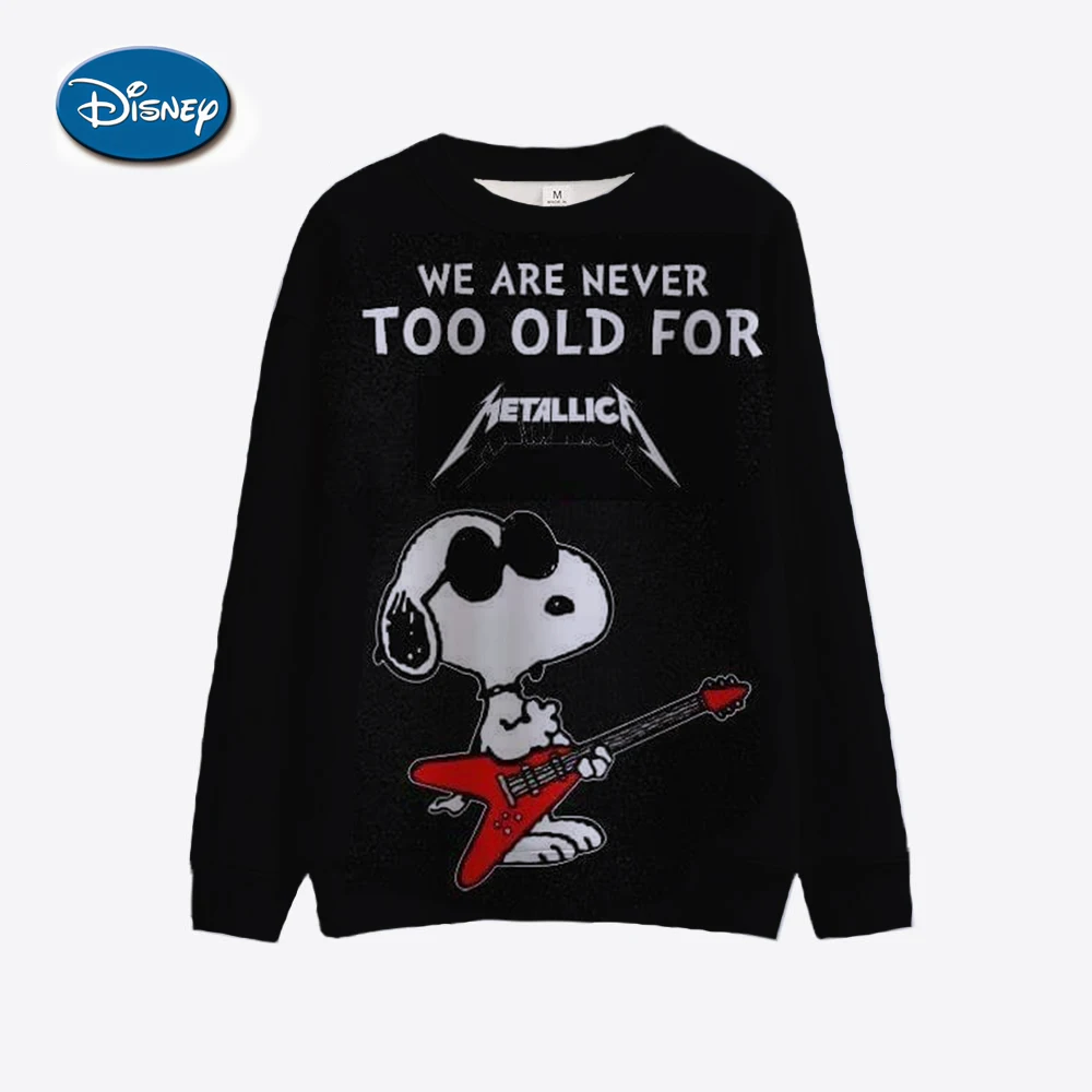 Woman's Hoodie New Autumn/Winter Fashion Y2K Snoopy cartoon print Sweatshirts Round Neck Coat Loose Long Sleeve Hatless Hoodie