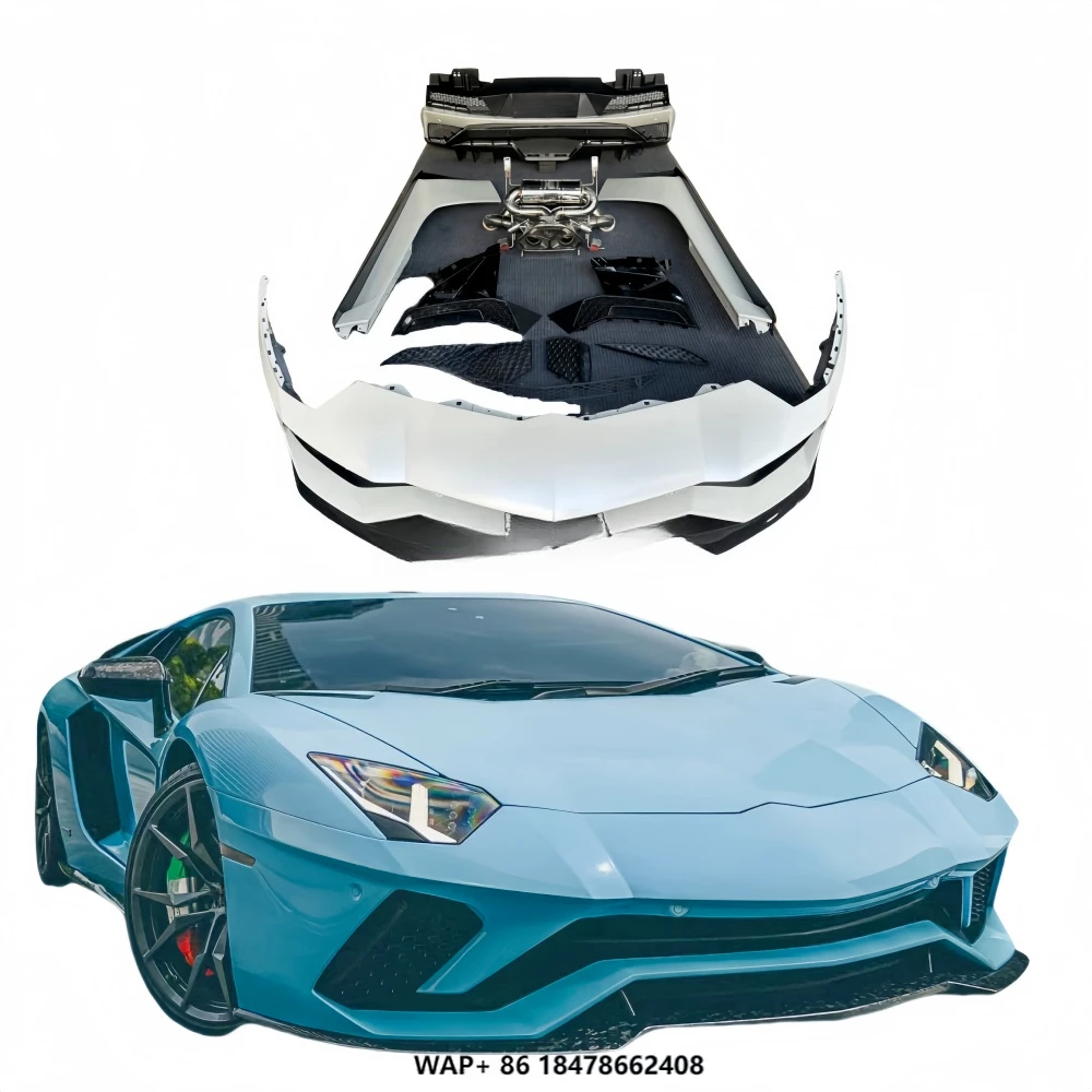 

For Aventador LP700 Upgrade New LP740 S Dry Carbon Fiber Body Kit Front Bumper Side Skirt Rear Bumper Exhaust Grille