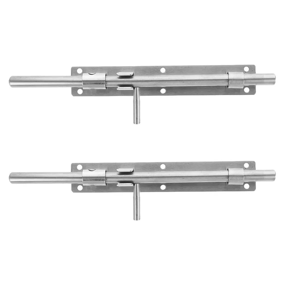 

2pcs Thickened Stainless Steel Door Bolts Heavy Duty Gate Drop Rod Fence Latch Slide Bolt Wooden Door Hardware Security