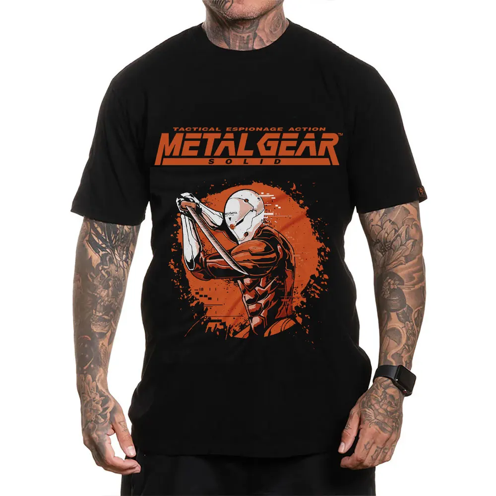 

Metal Gear Ninja GRAY FOX Metal Gear Solid Kojima videogame Gift t shirt 100% cotton MGS printed Graphic clothes All size tops