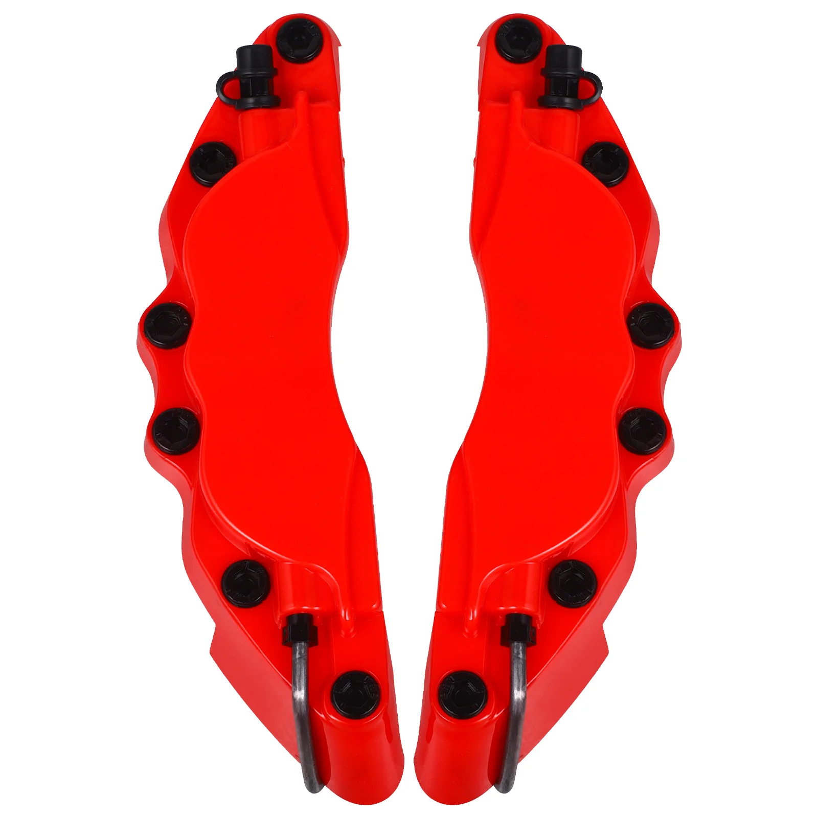 

2pcs Brake Brake Caliper Covers Covers Red High Temp ABS Stylish Car Wheel Hub Accessories Rear Caliper Cover