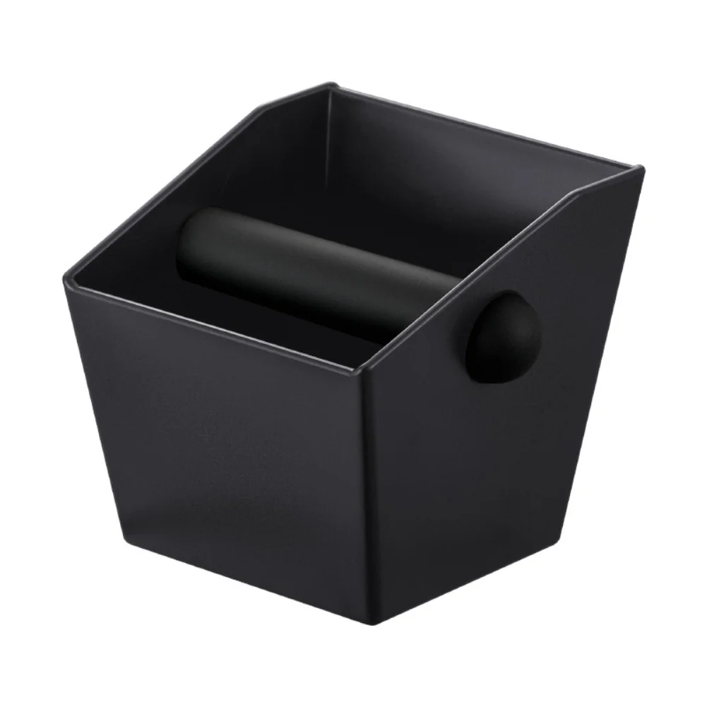 Square coffee knock box with robust ABS material and noise reduction design for efficient coffee grounds disposal