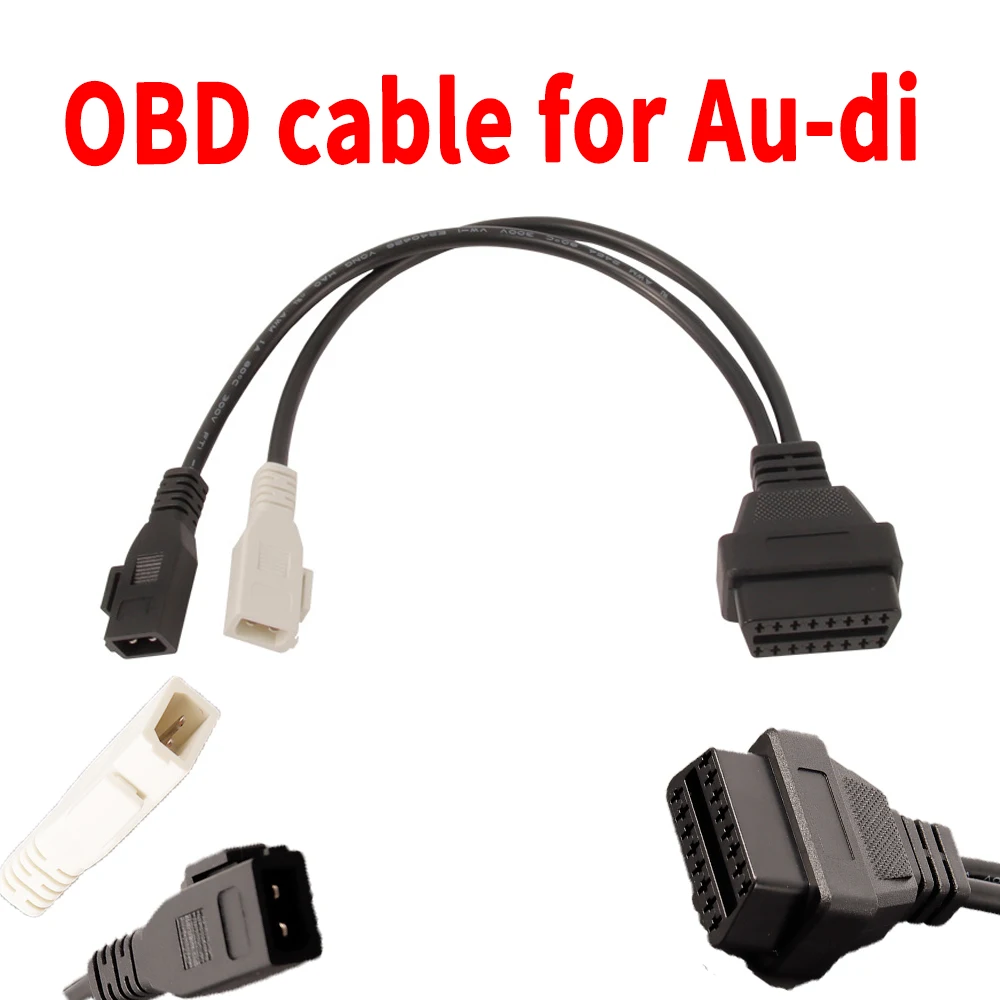 for Audi 2x2 to 16Pin OBD2 Cable Car Diagnostic Cable Standard Insulation Core High Conductivity And Low Resistance