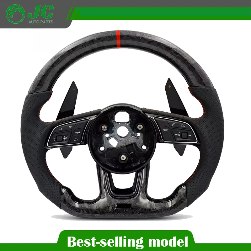 Custom Forged Carbon Fiber Steering Wheel for Audi A3 A4 A5 A6 A7 Q5 Q7 S4 S5 S6 RS3 RS5 RS6 B7 B7.5 B8 B9 C6 C7 C8