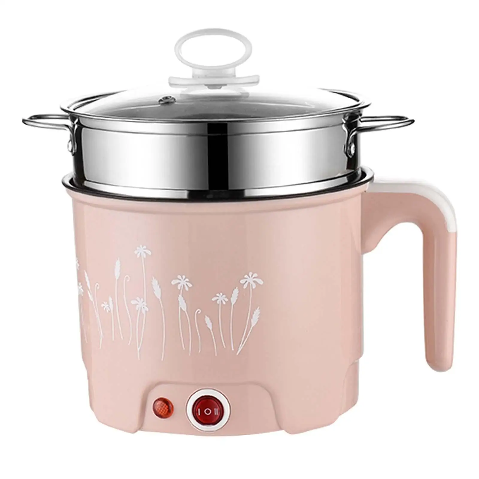 Hot Pot Electric Nonstick Multipurpose Cooking Pot Electric Ramen Cooker Electric Cooker for Eggs Cooking Porridge Soup Dumpling