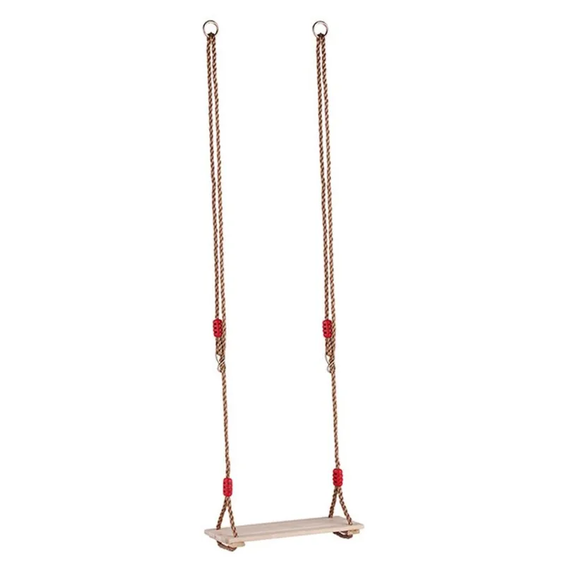 Hamaca columpio de cuerda ajustable de longitud de madera, casa de techo, área de entretenimiento para juegos de jardín, accesorio desplegable y estable