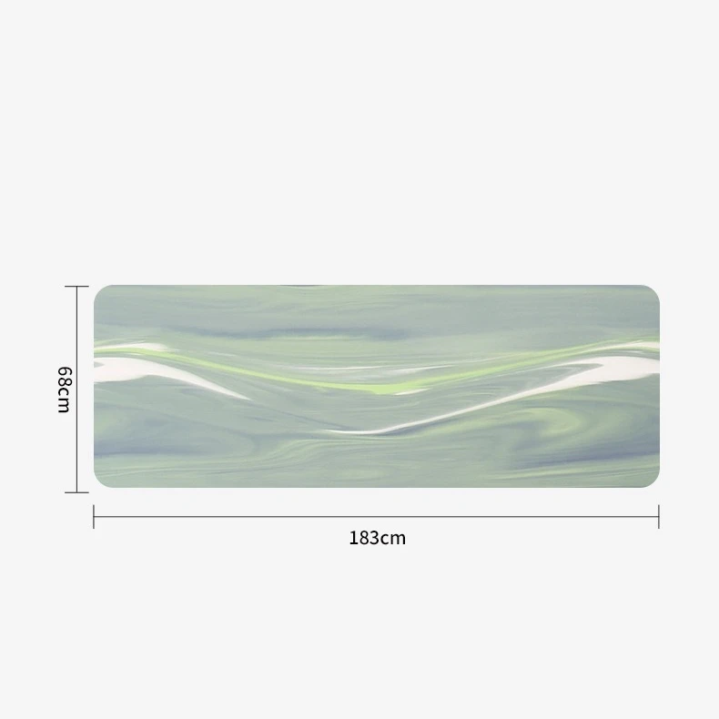 Estera de Yoga de PU de mármol y fibra de coco, nuevo diseño, 5mm, resistente al agua, duradera, cómoda, de goma, personalizable, portátil, para gimnasio y Yoga