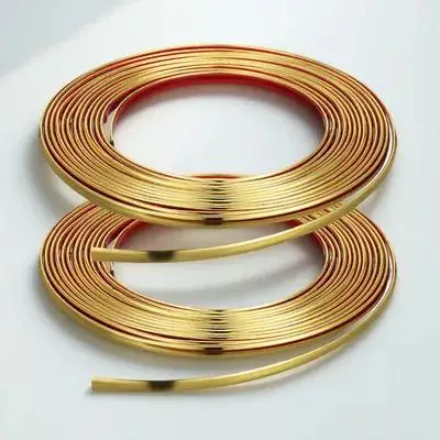 

2 Rolls Wall Corner Molding Trim Flexible PVC Edging Strip for Mirror Frame Home Decorative Panel Molding Trim