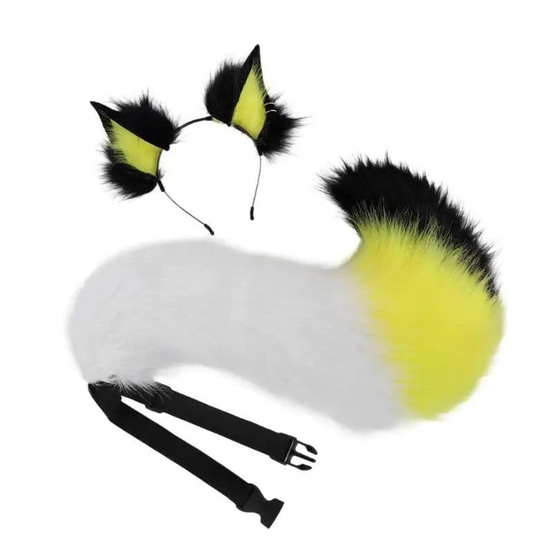39BB dier cosplay kostuums katten oren vossen staart faux bont