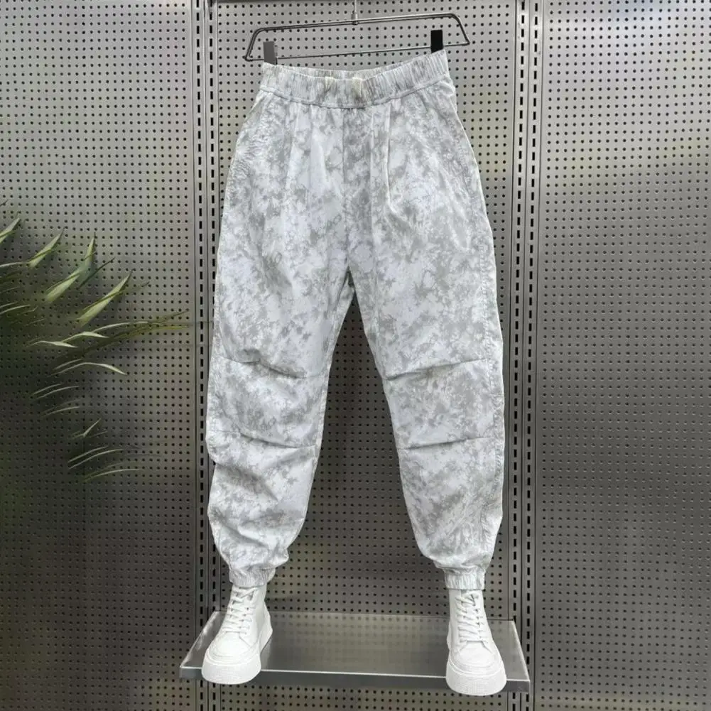 กางเกงโพลีเอสเตอร์คุณภาพสูง Baggy Jogger กางเกงพร้อมสายรัดเอวกระเป๋าขนาดใหญ่สําหรับกีฬาผู้ชายสไตล์ Street สําหรับ GYM