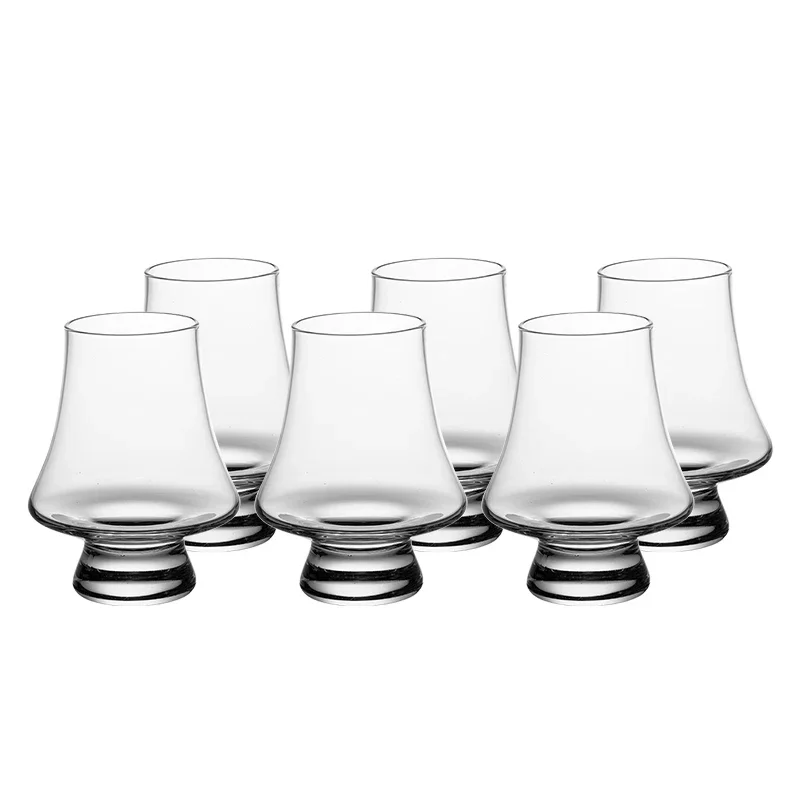 

6pcs 200/250ml Whiskey Cup Set Clear Crystal Glass Whiskey Cup Spirits Wine Glasses Scotch Drinking Tasting Glasses Lead Free