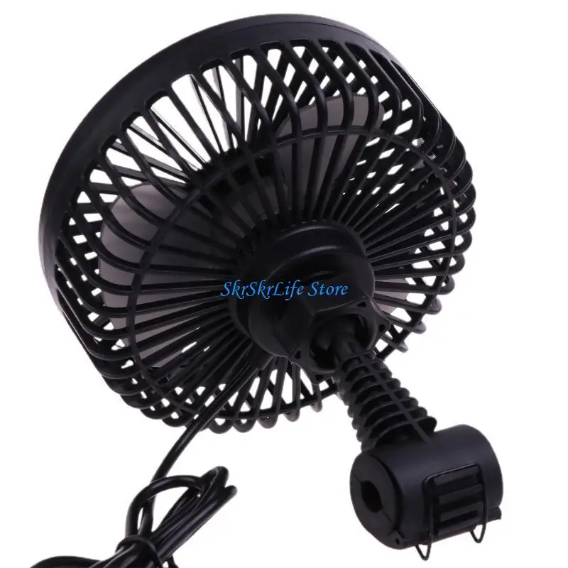 E65E USB Car Fan Electric Cooling Fan 3 Speed Backseat Car Fan Cooling Air Small Fan for Car Rear for Seat Passenger