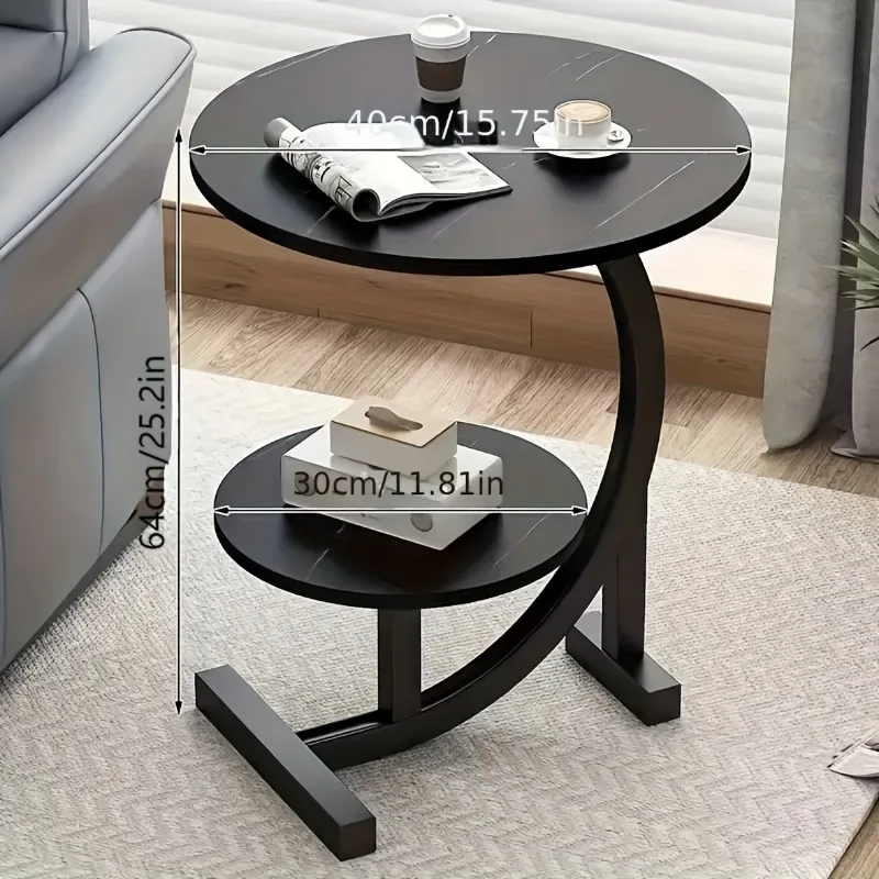 Double-Layer Bedside Table End Table Living Room Office Balcony Night Table Nightstand Multifunction Mesita De Noche Furniture