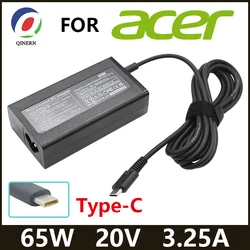 Ładowarka sieciowa 20 V 3,25 A 65 W USB typu C do laptopów Acer, Lenovo ThinkPad, HP, Chromebook, Yoga, Dell, ASUS