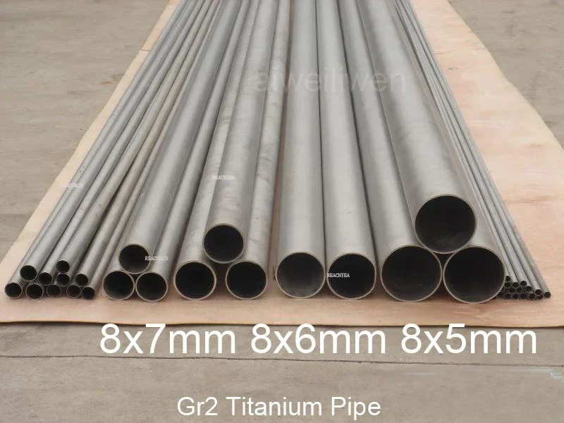 

8mm od 8x7mm 8x6mm 8x5mm gr2 seamless titanium tube grade 2 Pipe heating alloy Industrial ti TA2