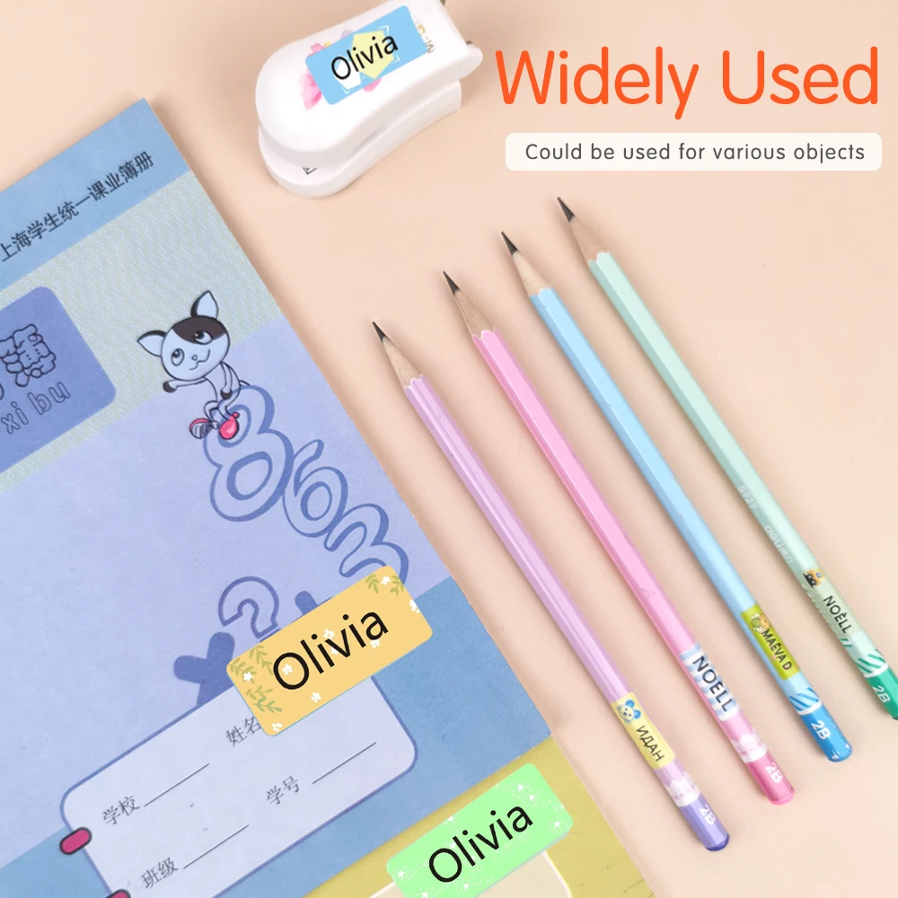 Multi Size Name Sticker In Hebrew Custom Color Waterproof School Stationery Label Personalized Children Multi Purpose Tag