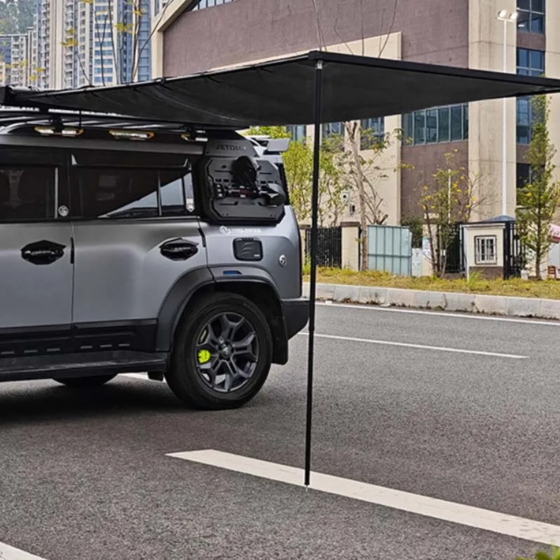 ترقية عدة طوي سلم جانبي عززت سبائك الألومنيوم سقف البضائع الرف خيمة المظلة الجانبية لملحقات Jetour T1 #6