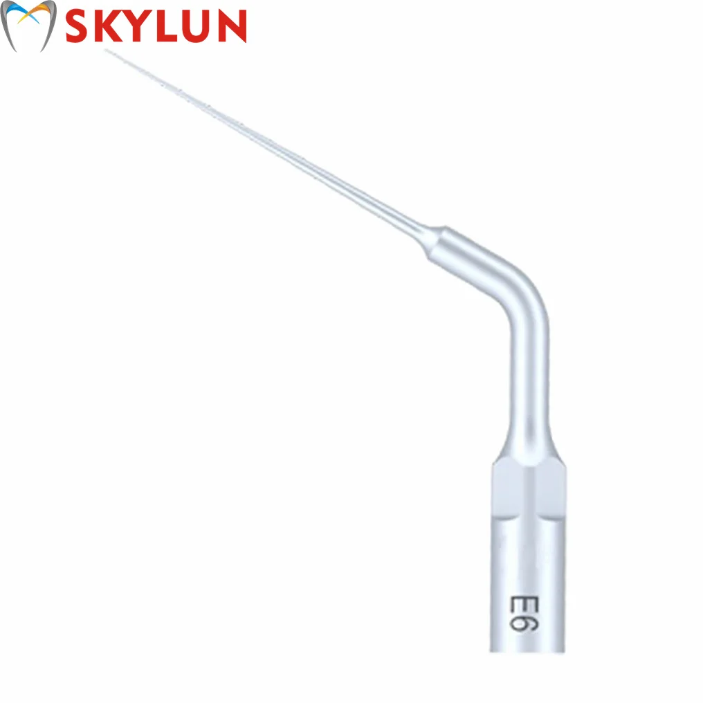 5PCS E6 Dental Ultrasonic Scaler Insert Scaling Tips E6 For Removing Broken File In Root Canal For Woodpecker MECTRON EMS