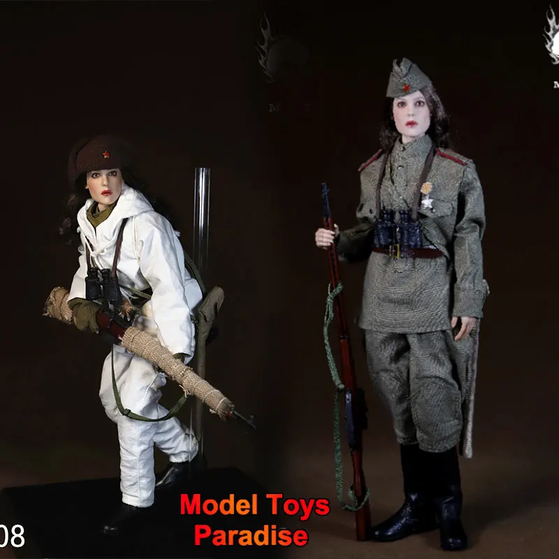 MOETOYS P008 1/6 Women Soldier Snow Assault Soviet Union Officer Sniper Full Set 12inch Action Figure Collectible Toys Gifts