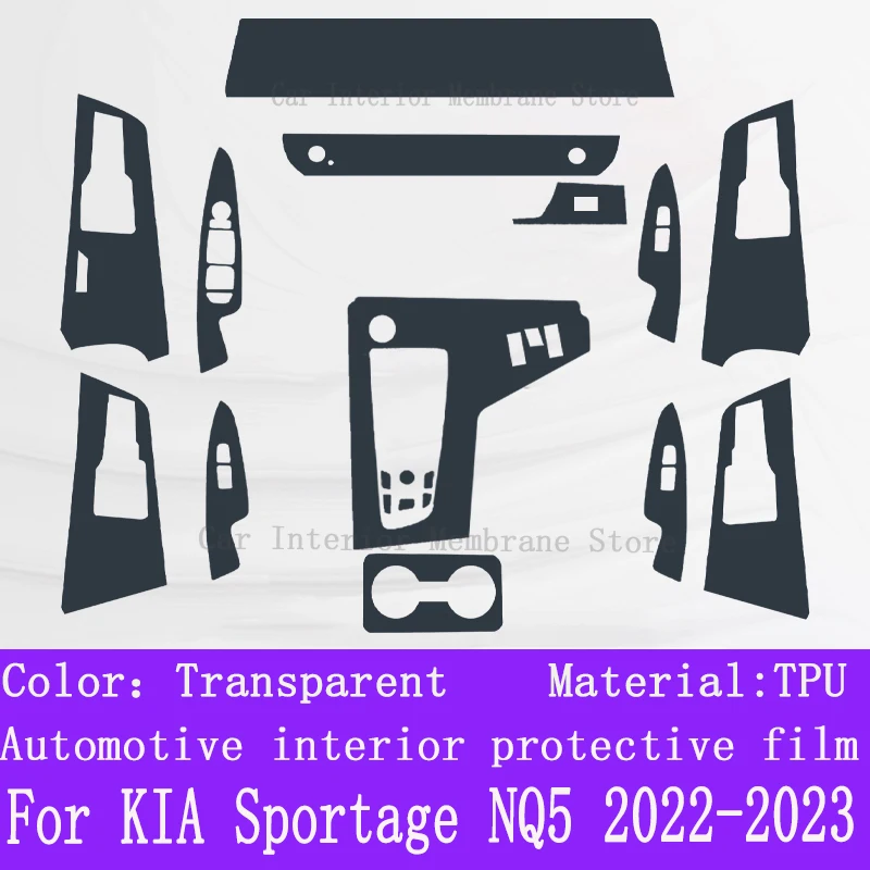 For Kia Sportage NQ5 2022 2023 Gearbox Panel Navigation Screen Automotive Interior Protective Film Anti-Scratch Accessories