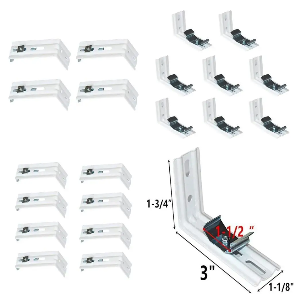 

R9UF Secure Your Curtains without Drilling 4pcs Vertical Blinds Extension Frame