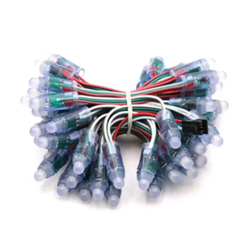 جديد 2025 DC5V 12 مللي متر WS2811 كامل اللون LED بكسل سلسلة أضواء IP68 مقاوم للماء RGB الرقمية عنونة LED مصباح وحدة 50 قطعة #4