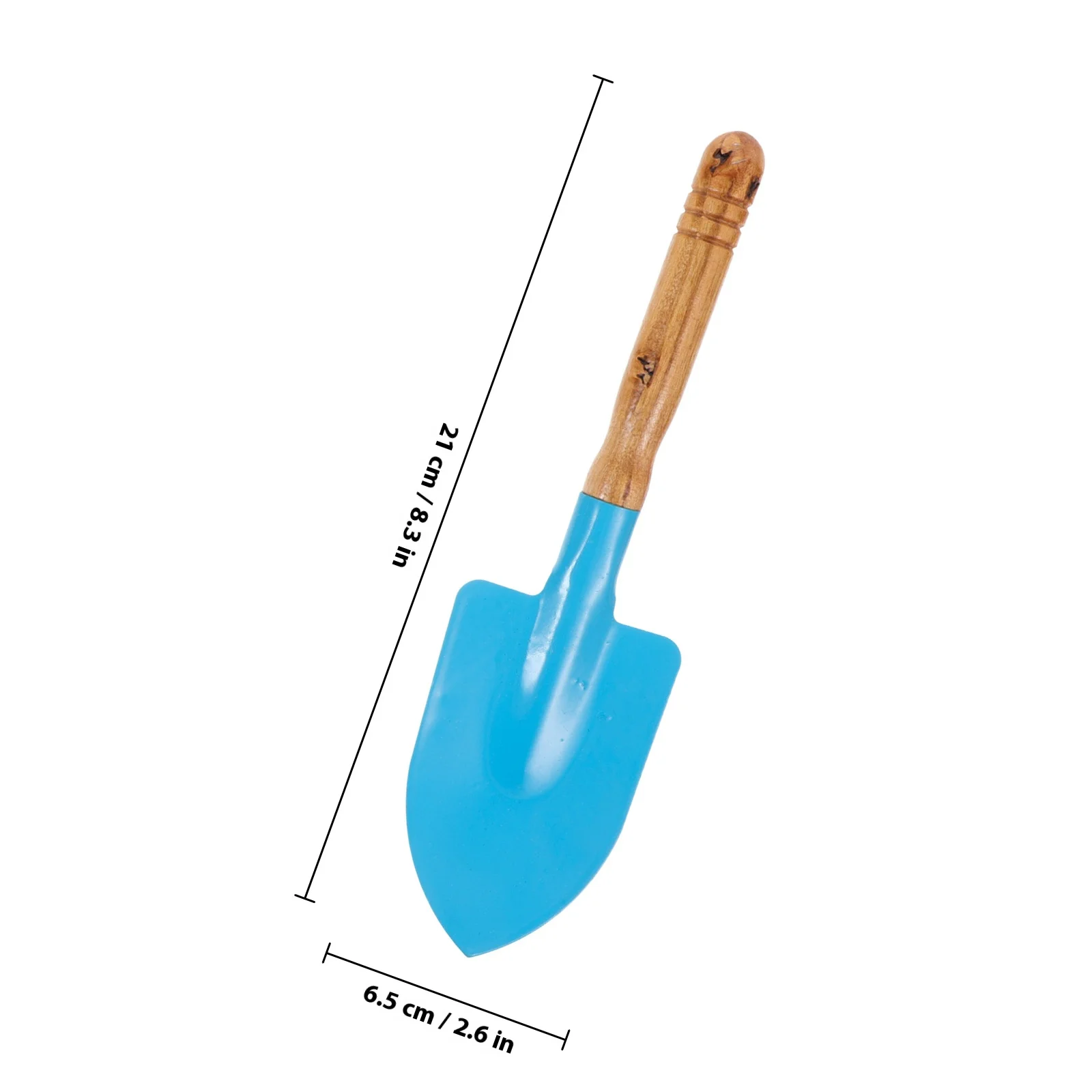 6個入り子供用ガーデンツールセット、丈夫な鉄製シャベル、こて、熊手、木製ハンドル、カラフルで環境に優しい屋外遊び用庭ツール