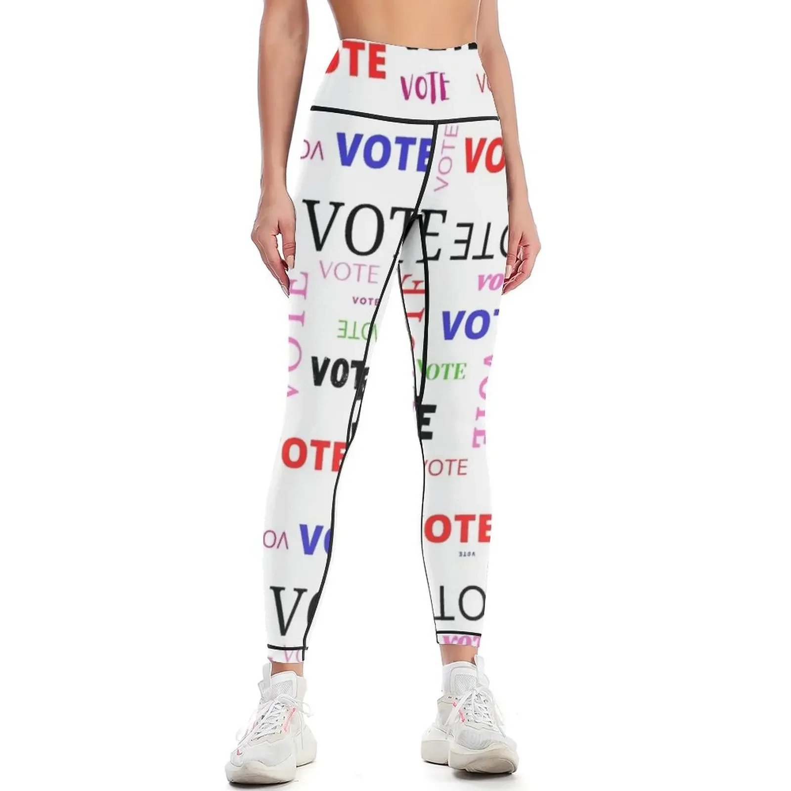 

Леггинсы VOTE с буквами, женские спортивные леггинсы для фитнеса, спортивный комплект, женские леггинсы для спортзала