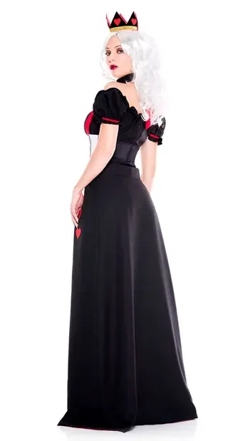 Princesa cosplay traje rainha de corações traje rainha vermelha feminino elegante vestido cosplay