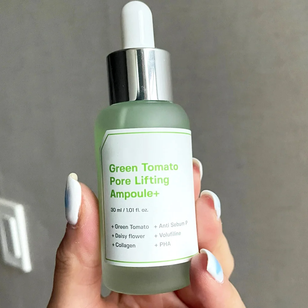 

Green Tomato Pore Lifting Ampoule Hydrating for Sensitive Skin Pore Minimizing Tightening Saggy Pores Korean Skincare Essense