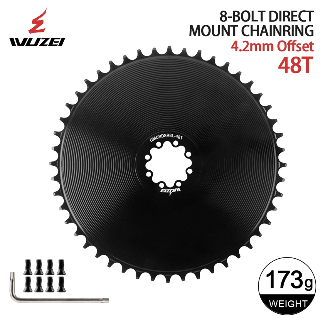 WUZEI 8 Schrauben Kettenblatt für SRAM AXS Force Red Direct Mount Rennrad Kettenblatt 40 42 44 46T48T8 Bolzen schmale breite Krone