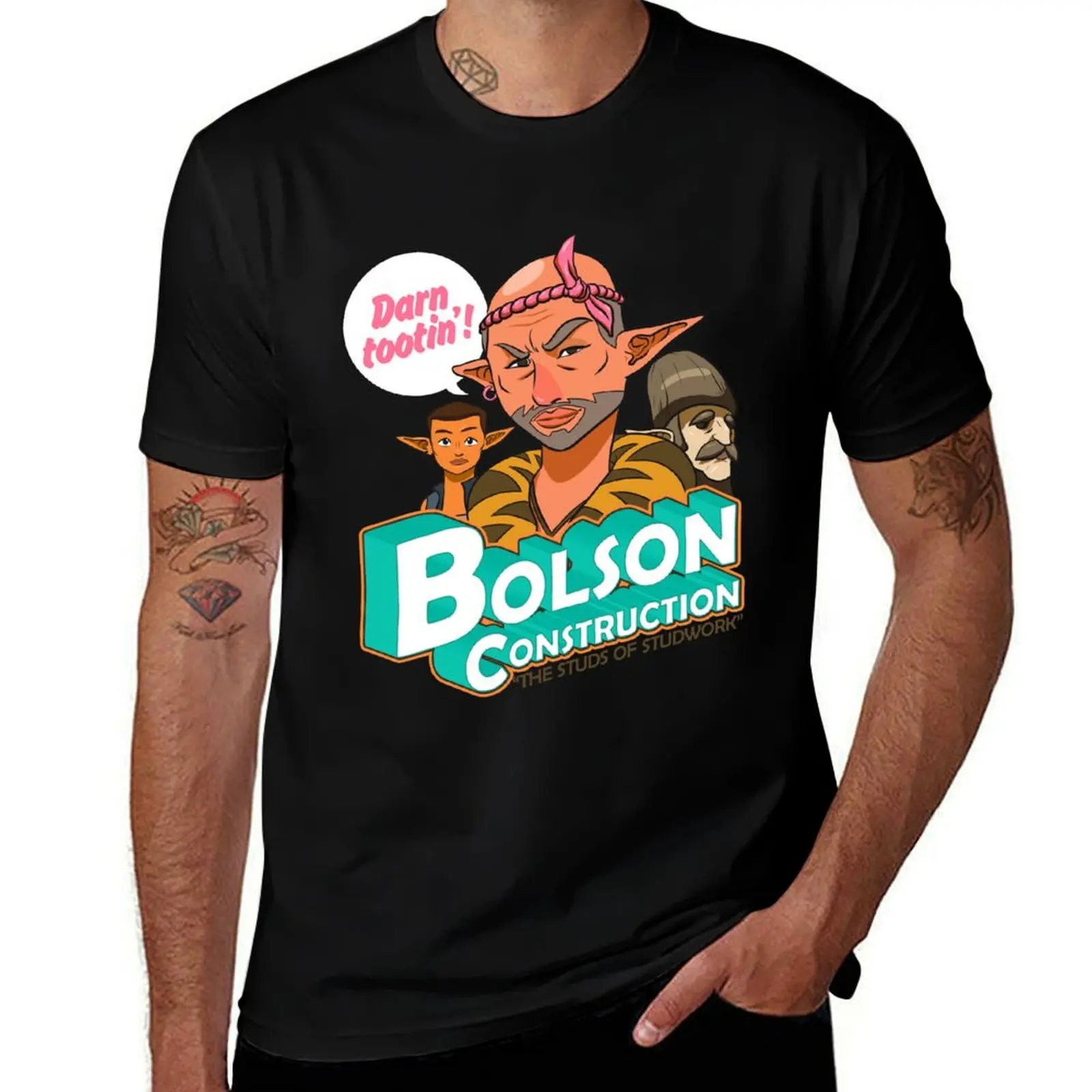 

Bolson Construction T-Shirt anime plus size tops Personalized t-shirt vintage t shirts oversized t shirts for men