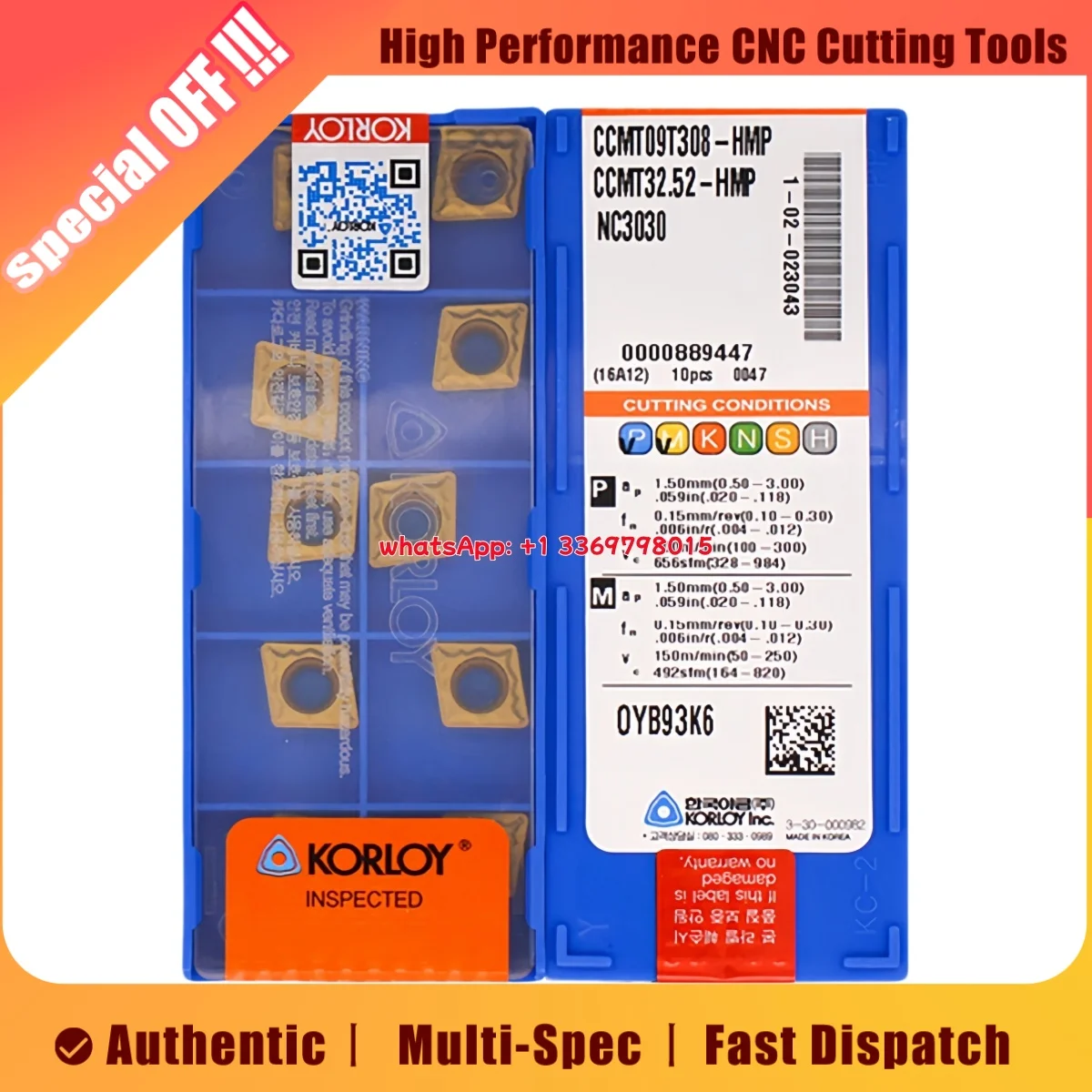 

Original CCMT09 CCMT09T3 04 -AK C25 HMP H01 LM9810 NC9010 NC6310 PC8110 NC6210 CC115 NC3020 NC3030 NC3120 Turning Insert