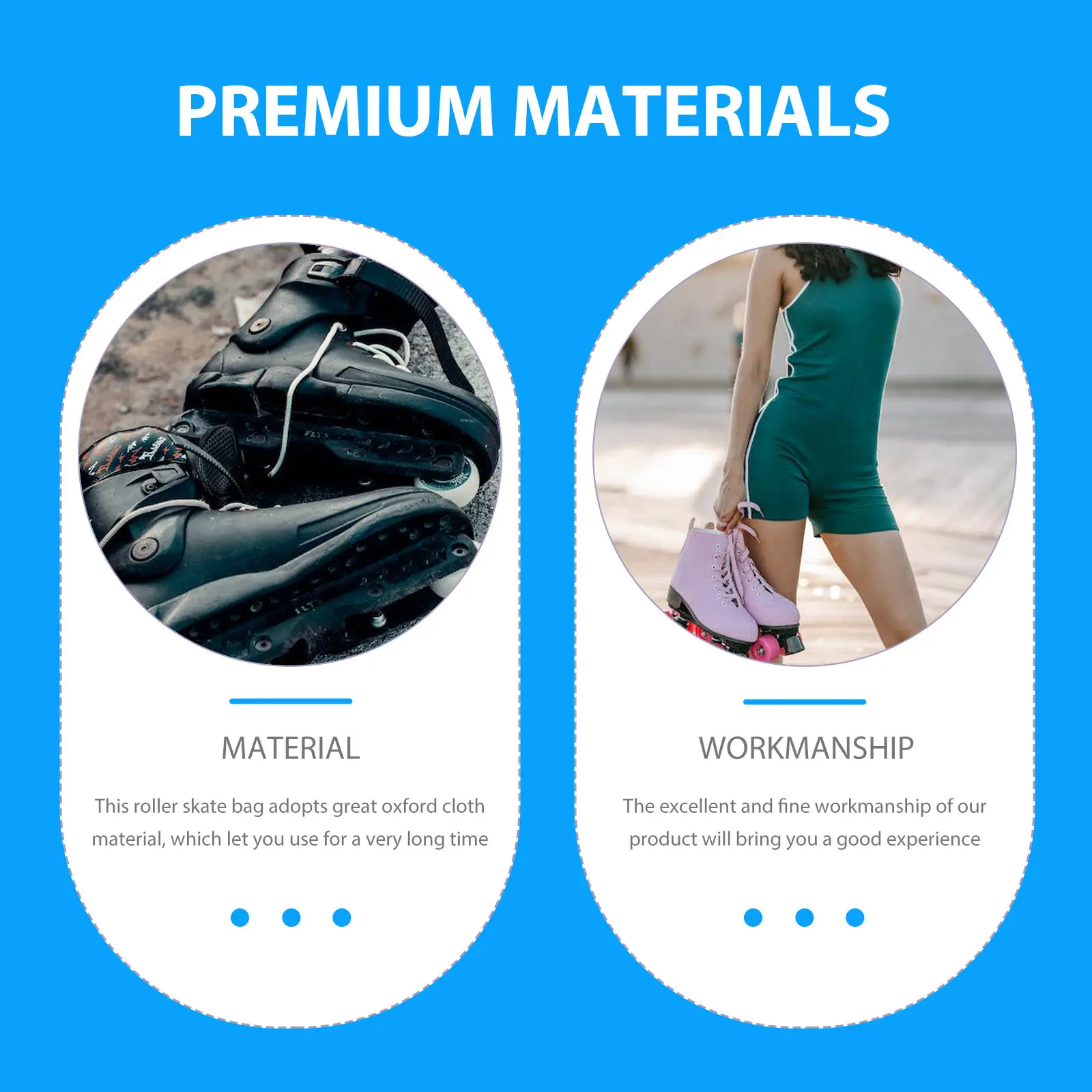 

Roller Skates Bag Compact Functional Oxford Material Convenient Carry Skates Storage Pouch Roller Skating Accessory Bag