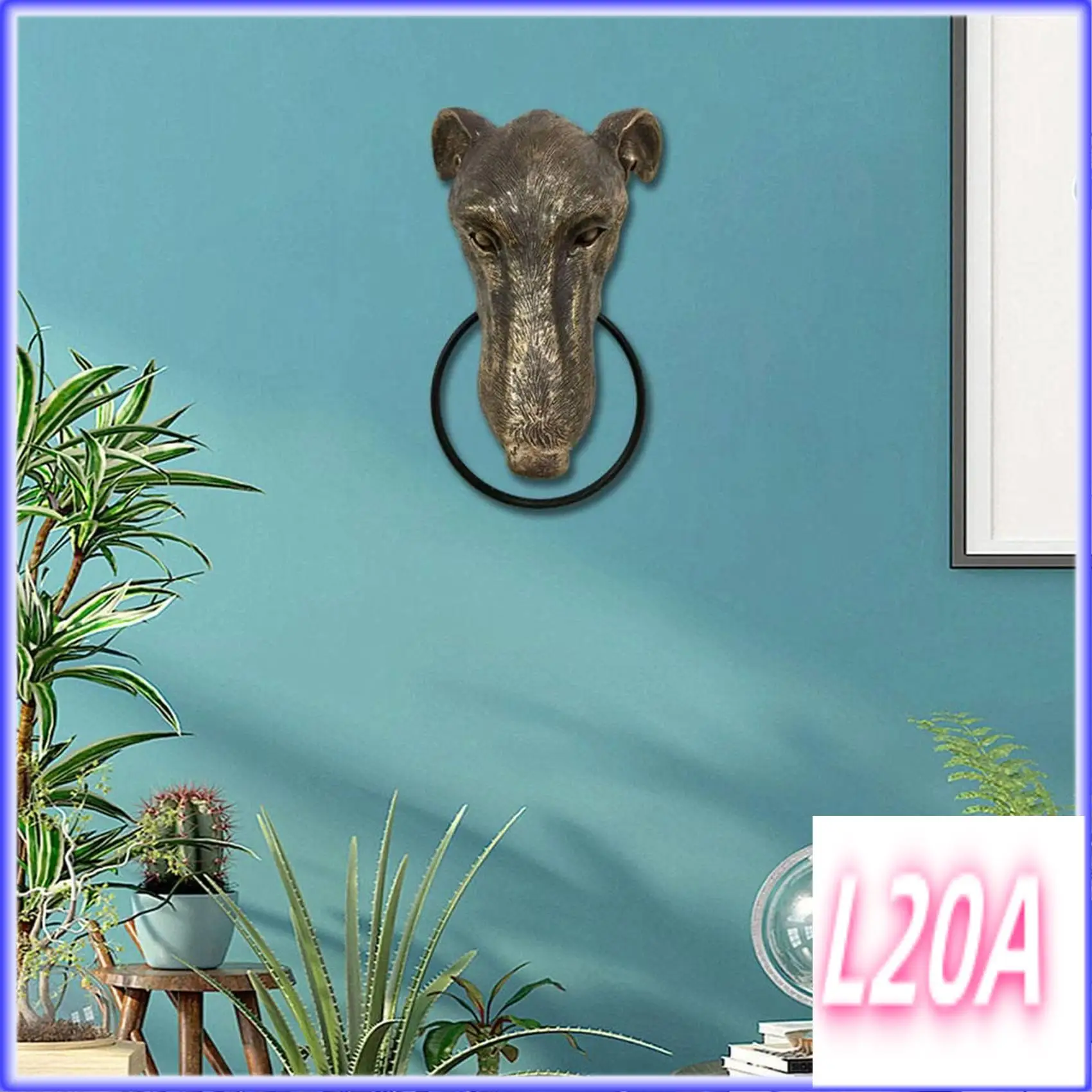 

Yd-Dog Head Door Knocker Retro Style Knockers Heavy Duty Animal Head Shaped Door Knockers For Front Door Decoration