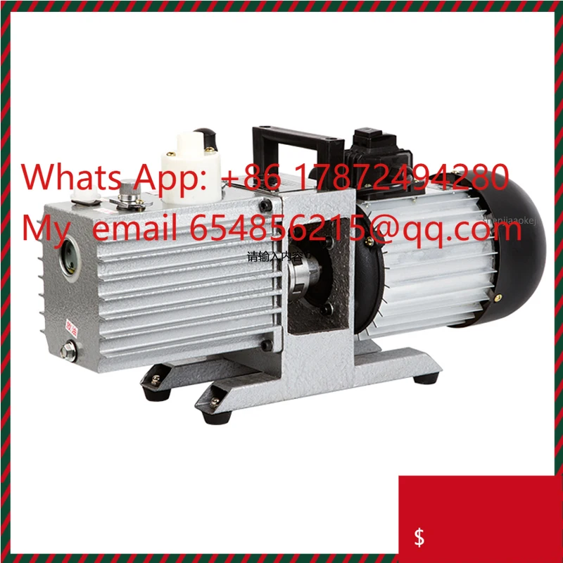 1400rpm Rotary Vane Vacuum Pump Two-stage Laboratory 2XZ-2 Small Pumping Widely Used Visual Oil Meter Vacuum Pump 370W 220V 1PC