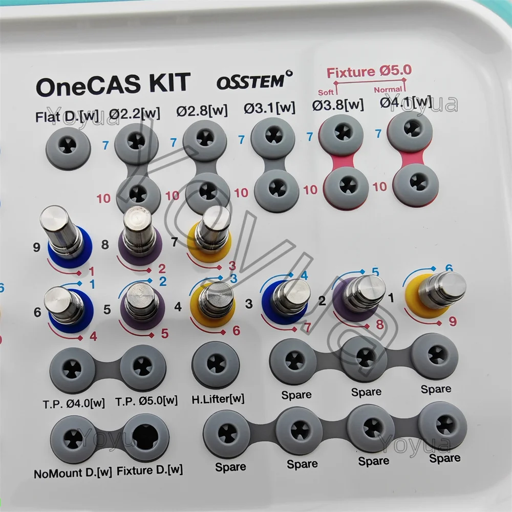 مجموعة أدوات زراعة الأسنان Osstem OneCas مجموعة أدوات تدريبات زرع الفم Hiossen لجراحة العظام معدات طب الأسنان