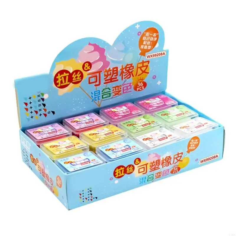 

C90C 36 Pcs/Set Kneading Erasers Drawing Erasers Kneaded Erasers Soft Moldable Eraser Artist Erasers Office School Supplies