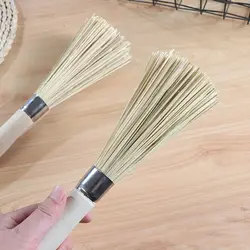 Kitchen Natural Bamboo Durable Wok Brush Dish Scrubber Cleaning Tool Pot Pan Cleaner