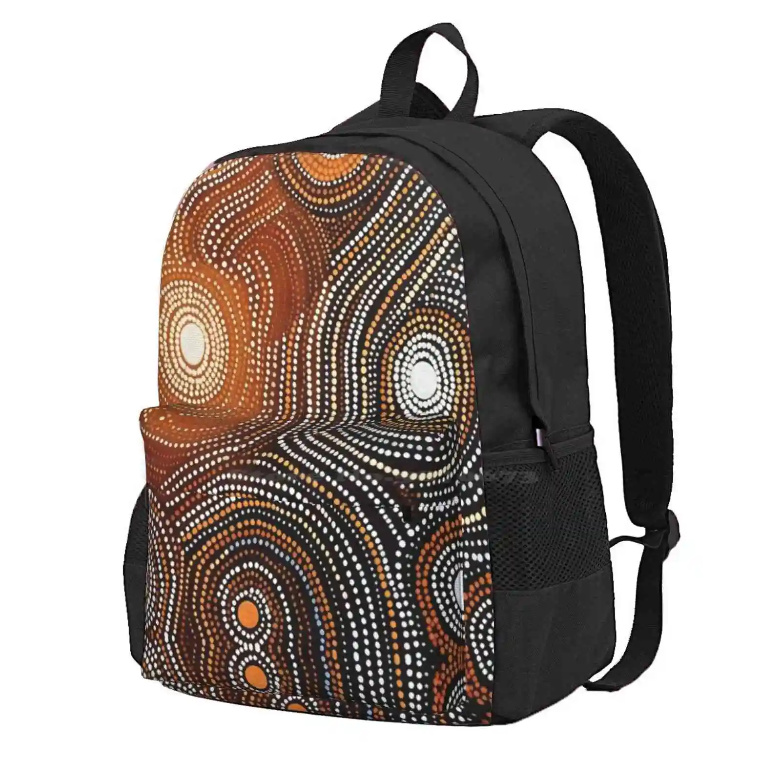 Ancestral Connections Iv: Contemporary Aboriginal Art That Conveys Spirituality And Connection To The Land Hot Sale Schoolbag