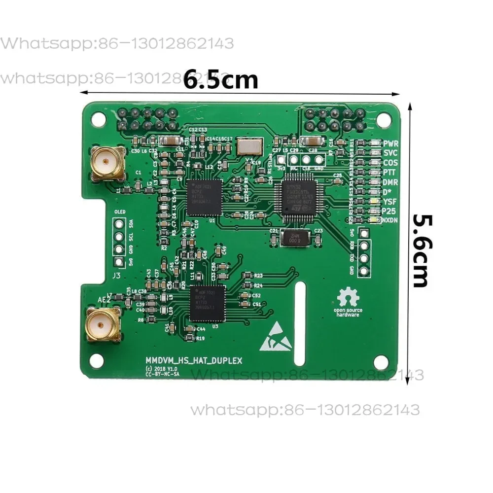 NEW  Soldered MMDVM DUPLEX hotspot Support P25 DMR YSF NXDN DMR SLOT 1+ SLOT 2 for Raspberry pi + OLED
