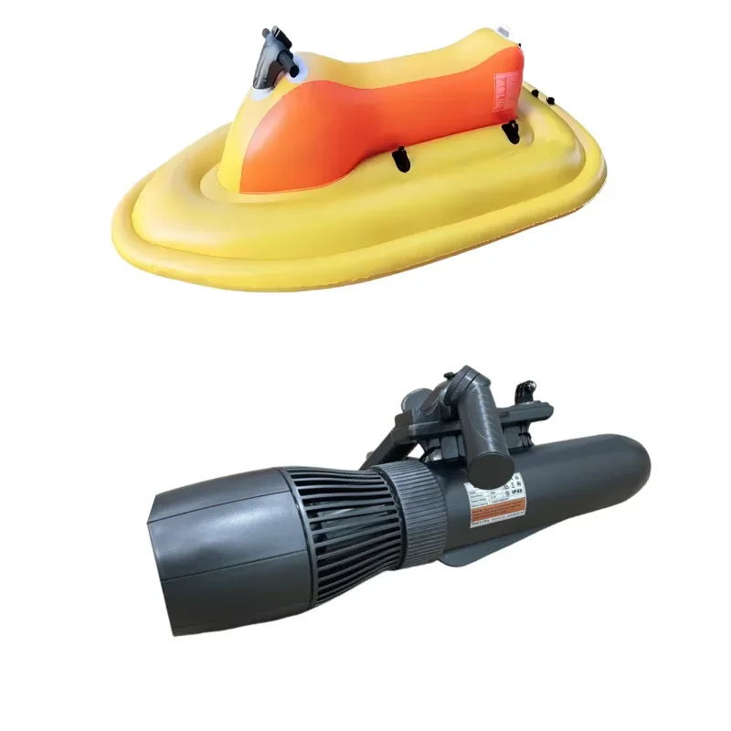 

Electric inflatable boat for jet skis with 700W underwater thrusters
