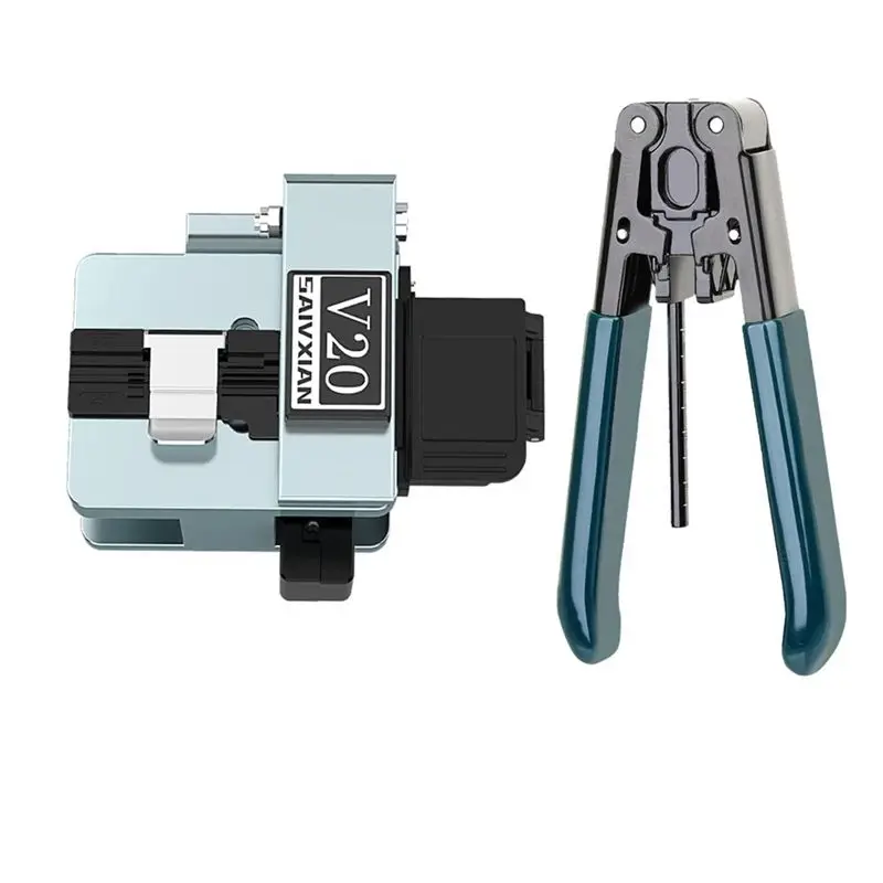 

SAIVXIAN V20 Нож для резки оптоволоконного кабеля со инструментом для зачистки FTTT Режущий инструмент Высокоточный скалыватель волокна для телекоммуникаций-A