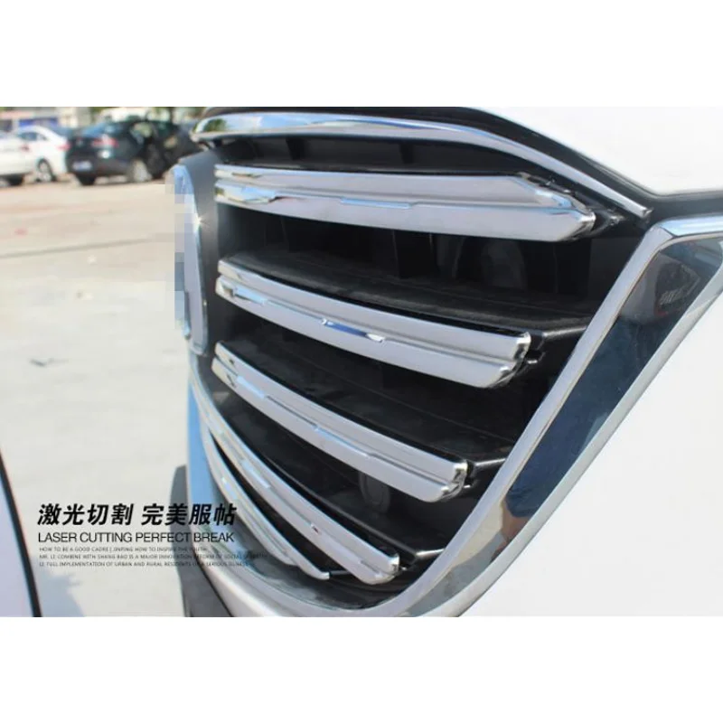 Car body styling cover protect detector ABS chrome trim Front up Grid Grill Grille 9pcs/Set For Mazda CX-5 CX5 2015 2016